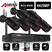 ANRAN Außen 5MP HD Freiluft Überwachungskamera Set 2TB HDD POE CCTV 8CH System