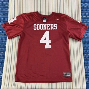 Oklahoma Sooners Nike Football Jersey Boys Large (16/18) #4 PLAY READY #7863 - Picture 1 of 6