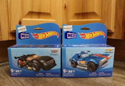 Juegos Mega Construx Hot Wheels X2 2016 Cadillac ATS-V R 1964 Corvette Grand Sport Foto 1 de 4