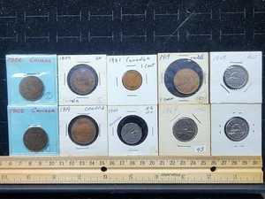 Vintage World Coin Lot Canada Large Cent Penny Circulated Used  - Picture 1 of 1