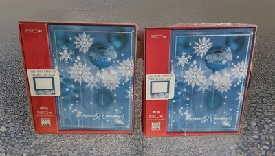 48 Blue Snowflake Holiday Christmas Boxed Cards Envelopes Self Seal Paper Magic - Image 1 of 4