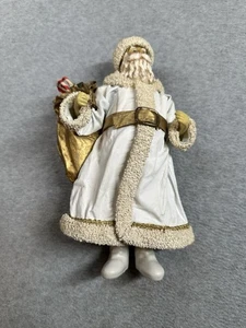 Possible Dreams Clothique Santa Figurine White Gold 1988 Vintage Christmas - Picture 1 of 8