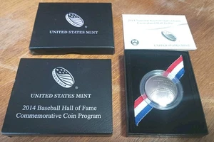 United States Mint 2014 Baseball Hall of Fame Commemorative Coin Program - Picture 1 of 6