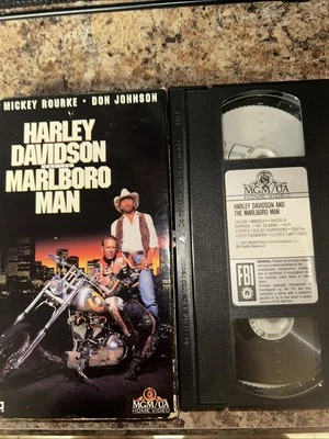 Harley Davidson and the Marlboro Man VHS Don Johnson Mickey Rourke OOP Foto 1 de 2