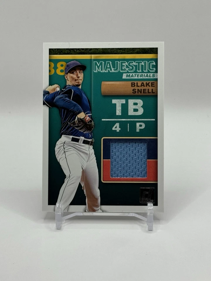 2019 Panini Donruss - Majestic Materials Blake Snell #MM-BS (MEM) Player Worn - Image 1 of 2