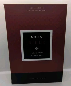 Thomas Nelson Maclaren Series NKJV Large Print Reference Brown Leathersoft *READ - Bild 1 von 12