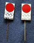 DUE 2 DISTINTIVI GIOCHI OLIMPICI TOKYO MCMLX OLIMPIADI 1964 JAPAN OLYMPIC GAMES