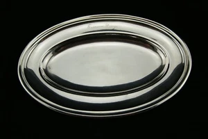 1850 CHRISTOFLE HOTEL OVAL TRAY FISH VEGETABLE MEAT SILVERPLATED FRANCE 10.1/2" - Picture 1 of 7