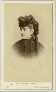 Adeline Patti (1843-1919) well known Spanish soprano. Toured USA & Europe c 1870 - Picture 1 of 1