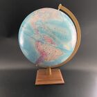 Vintage Globemaster Globe 12" Diameter Geographic Wooden Base Kevin Dzurny USA