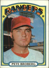 1972 Topps Texas Rangers Baseball Card #64 Pete Broberg - VG-EX