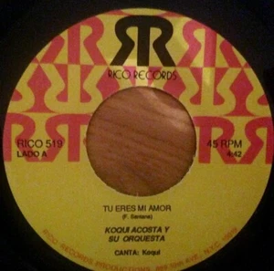 KOQUI ACOSTA UND IHR ORCHESTRA Du bist meine Liebe/Das bin ich RICO RECORDS 519 Vinyl 45 - Bild 1 von 2
