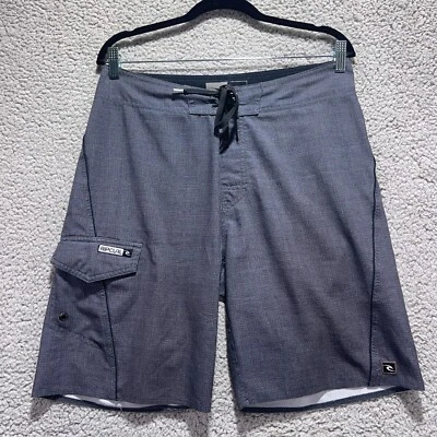 Rip Curl Size 32 Gray Cargo Swim Shorts Quick Dry Stretch Casual Board Trunks - Image 1 of 4
