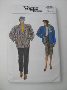 VINTAGE Vogue 9430 Misses giacca aderente modello GONNA slim TG.12-14-16 (T) - Foto 1 di 7