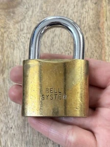 Vintage Wilson Bohannan Bell System Padlock No Key Lock - Picture 1 of 5
