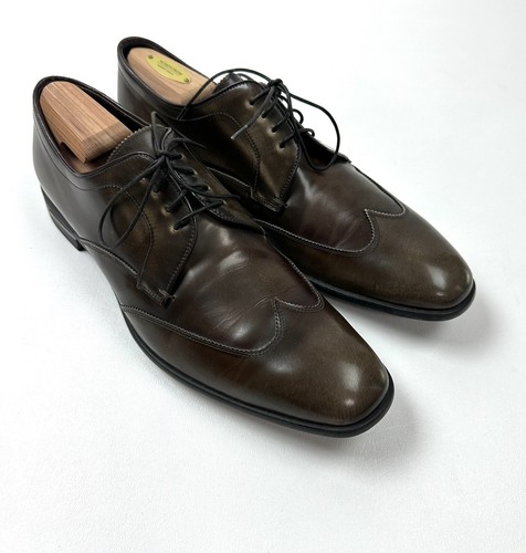 #320 Scarpe Oxford Prada Wing Tip da uomo taglia 9 2E