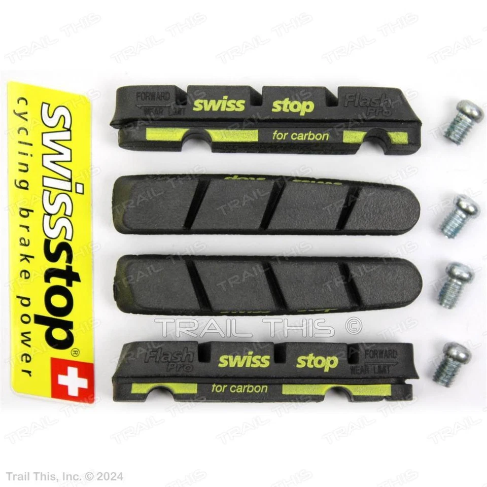 SwissStop Flash Pro Black Prince Road Bike Brake Pads 2 Pair 4 Shimano/sram
