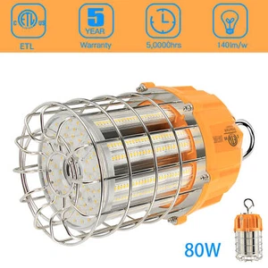 80W LED Temporary Work Light 5000K Daylight for Construction Tunnel Jobsite Work - Picture 1 of 12