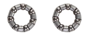 PAIR BICYCLE HUB FRONT OR REAR BALL BEARING RETAINER 1/4" 7 BALLS 3/8" AXLE TWO - Picture 1 of 1