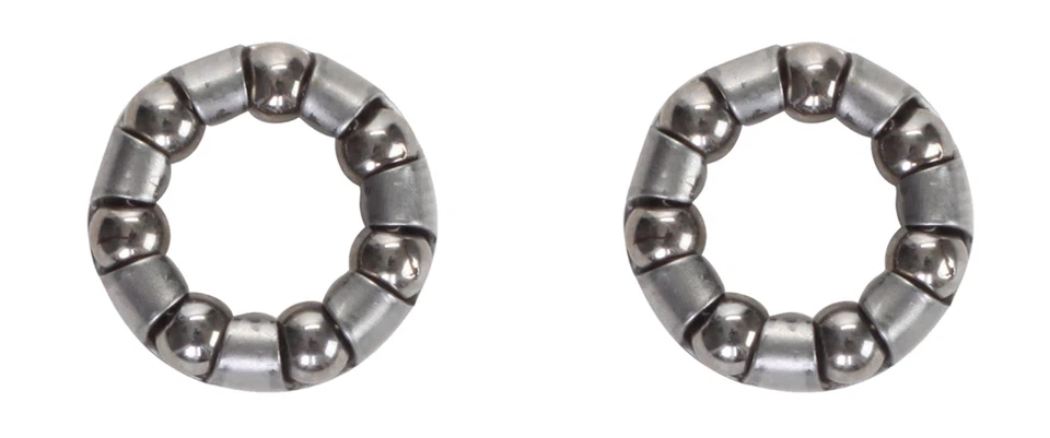 PAR DE BUJE DE BICICLETA RETENEDOR DE RODAMIENTOS DE BOLAS DELANTERO O TRASERO 1/4" 7 BOLAS EJE 3/8" DOS Foto 1 de 1