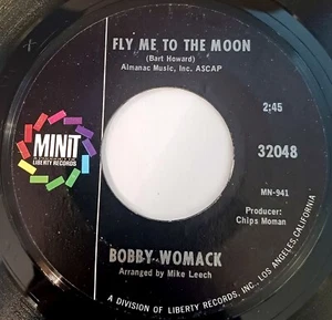 Bobby Womack Fly Me To The Moon Take Me Minit 45 Carolina Beach Shag Soul - Picture 1 of 2