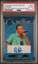 2023 Leaf Metal Pop Century #GH1 G Herbo Pro Set Raps Blue Mojo Auto /12 PSA 6