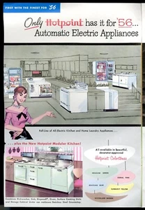 Vintage 1956 HOTPOINT APPLIANCE Dealer Franchise Brochure Advertising Huge 16pg - Foto 1 di 16
