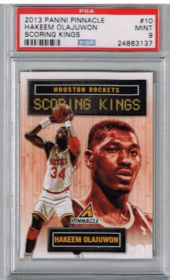 2013 Panini Pinnacle Hakeem Olajuwon Scoring Kings PSA 9 — 第 1/2 张图片