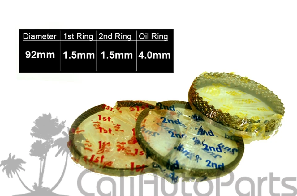 SE ADAPTA A: 1985 (85) TOYOTA CELICA 2.4L 22RE 22REC SOHC 8V JUEGO DE ANILLOS DE PISTÓN NUEVOS Foto 1 de 1