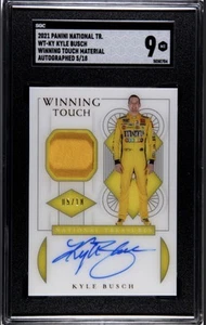2021 National Treasures Kyle Busch Winning Touch Gold Patch Relic Auto #5/18 SGC - Picture 1 of 2