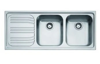 Lavello FRANKE da incasso 2 vasche con gocciolatoio SX colore Inox RRX621 SX - Immagine 1 di 1