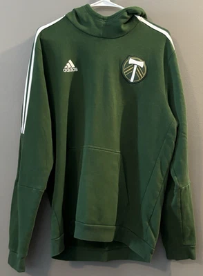 MLS Portland Timbers Adidas Travel Hoodie Large Green Unisex - Image 1 of 4