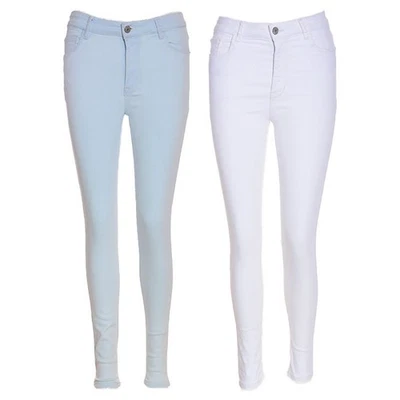 MANGO Womens Jeans Denim Push Up Casual Skinny Fit Plain Stretchable Cotton Pant - Image 1 of 4