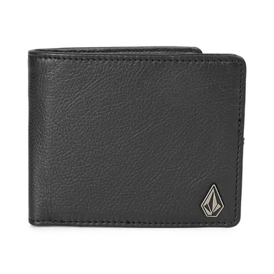 Volcom Single Stone Leather Wallet - Black - Image 1 of 4