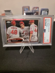 2012 Topps Chrome Refractor #144 Mike Trout PSA 9 Mint Los Angeles Angels - Bild 1 von 2