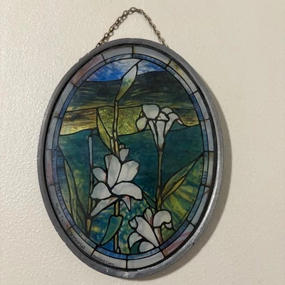 De Colección Glassmasters Mark Twain Suncatcher Vidrieras Arte Flores Hecho en EE. UU. Foto 1 de 4