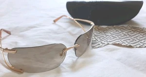 VERSACE N86 Sunglasses VINTAGE 130mm Rimless Goldtone Metal Medusa Unisex - Imagen 1 de 17