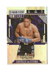 2025 Panini Contenders PFL COSTELLO VAN STEENIS Co-Main Event Card Ticket #05/49 - Imagen 1 de 2