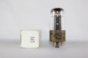 MINT NIB 1959 Vintage Bendix JAN-CEA-6106 SUPER Black 5Y3GT TESTS 100% NEW NOS++ - Picture 1 of 5