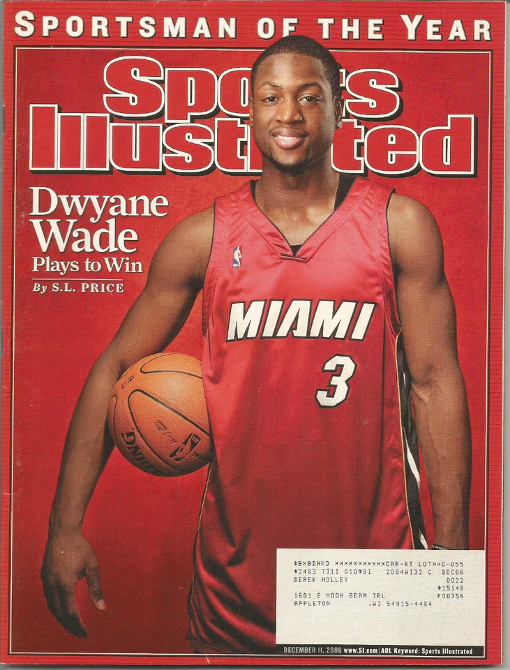 CUBIERTA DWYANE WADE ILUSTRADA DEPORTIVA - 11 de diciembre de 2006 - TIENE ETIQUETA DE DIRECCIÓN Foto 1 de 1