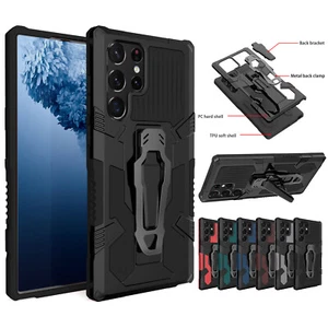 For Samsung Galaxy S25 S24 S23 S22 S21 Armor Kickstand Belt Clip Rugged Case - Picture 1 of 50
