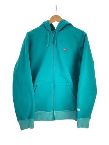 Supreme Felpa con Cappuccio Zip L Poliestere Blu Tinta Unita Usata