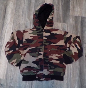 Camouflage Insulated Hunting Coat L 12 14 Kids Unisex Hooded Winter Jacket Camo - Picture 1 of 6