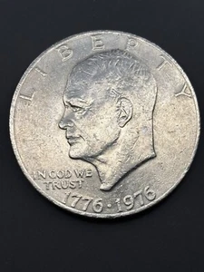 1776-1976 Eisenhower Bicentennial $1 Coin ERROR: DOUBLE DIE OBVERSE/TYPE 2 - Picture 1 of 11