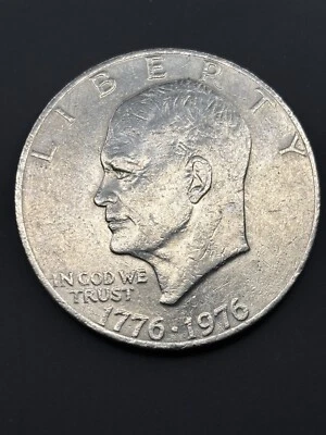 1776-1976 Eisenhower Bicentennial $1 Coin ERROR: DOUBLE DIE OBVERSE/TYPE 2 - Image 1 of 4