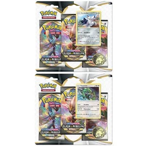 Pokémon - Clash der Rebellen 3er Blister Booster alemán - Rayquaza Duraludon - Imagen 1 de 3