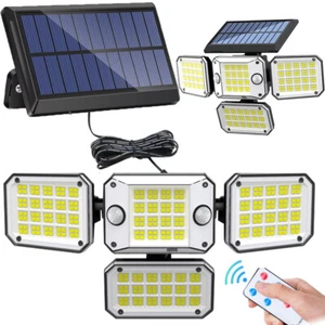 Waterproof 296 LED Solar Power Light PIR Motion Sensor Outdoor Wall Lamp Garden - Picture 1 of 12