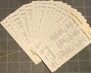 STRAT-O-MATIC BASEBALL CARD SINGLES, 1985 SEASON, ADV, $2.50 PER CARD, VG to EX