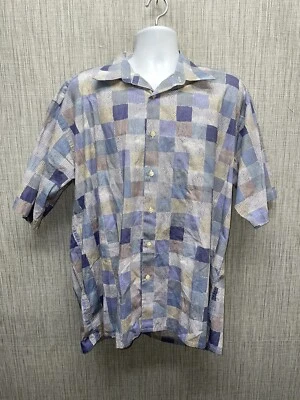 Camisa masculina Countess Mara 100% algodão multicolorida com botões GG - Imagem 1 de 4