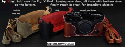 FUNDA LUIGI + CORREA DE LUJO PARA FUJI FINEPIX X-PRO2, EMPUÑADURA + PUERTA DE BATERÍA, DHL, ¡GANGA! Foto 1 de 4